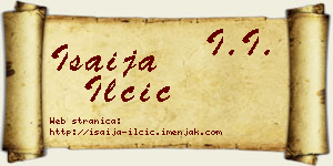 Isaija Ilčić vizit kartica